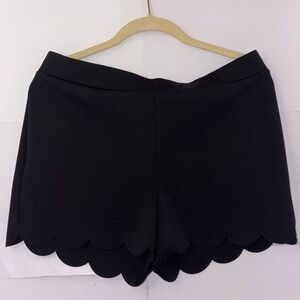Express black shorts scalloped form fitting‎